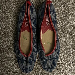 Michael Kors Denim and Red Logo Flats